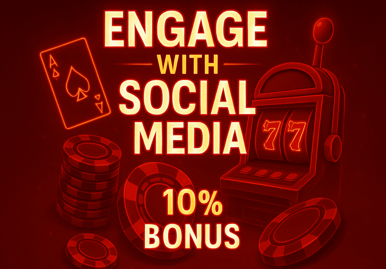  Engage with social media and get a 10% bonus